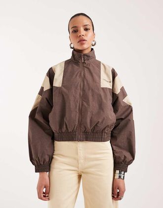 adidas Originals Top sportivo marrone a blocchi