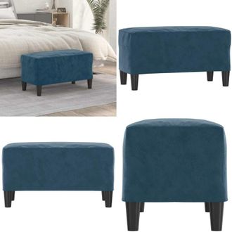 vidaXL Panca Blu 70x35x41 cm in Velluto - Panca da ingresso - Panca per letto