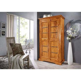 Massivmoebel24 Oxford 0401 Armadio in legno di acacia - laccato / miele 97x50x176