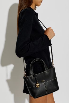 Furla Leather Primrose Mini Bag, Womens, Black