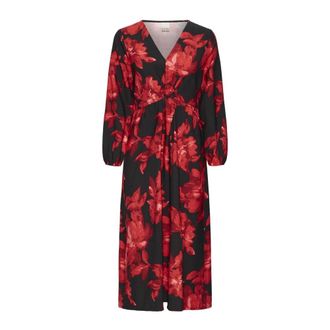 Ichi Maxi Jurk - Dames - Casual kleedjes - Veelkleurig - S - Kleedjes
