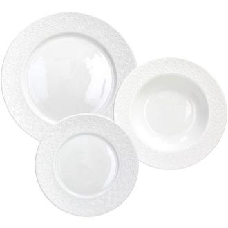 Tognana Tognana Margaret, Servizio Piatti per 6 persone, 18 Pezzi, Porcellana, Bianco