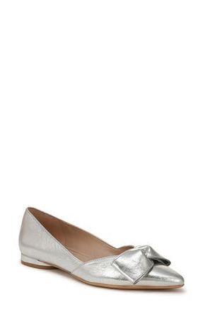 Naturalizer Havana Bow Pointed Toe Flat in Silver at Nordstrom Rack, Size 8.5