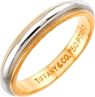 Tiffany & Co. Yellow Gold (18K) Platinum 950 Band Ring (Pre-Owned)