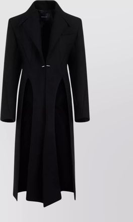 MUGLER asymmetric cutout single-breasted coat