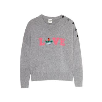 Five Jeans Rondgebreide trui - Dames - Ronde hals truien - Grijs - M - Wol - Truien & Vesten