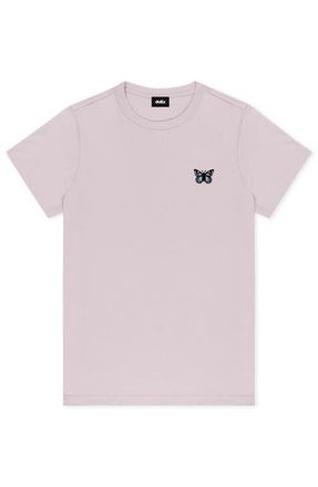Dalix Butterfly Short Sleeve Classic Cotton Tee in Mauve at Nordstrom, Size X-Large