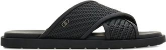 Ferragamo Gancini geweven sandalen met gekruiste bandjes - Zwart