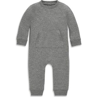 primary Baby Sweatshirt Romper in Heather Storm Gray at Nordstrom, Size 12-18M