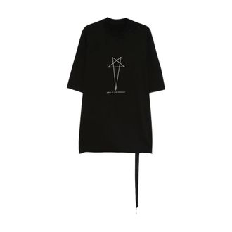 Rick Owens T-Shirts, male, Black, Size: XS Jumbo Short Sleeve T-Shirt