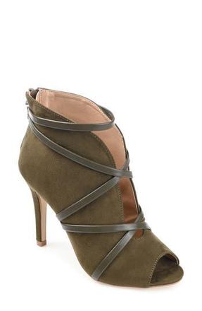 Journee Collection JOURNEE Samara Strappy Bootie in Olive at Nordstrom Rack, Size 5.5