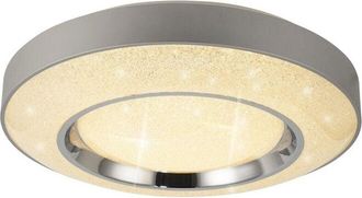 Mantra Inspired Mantra - Santorini - Techo LED 36W, con control remoto 3000K-6000K, 2400lm, cromo pulido, plateado