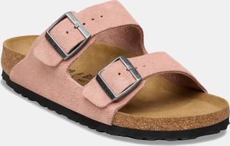 Birkenstock Womens Arizona Sandals in Coral Suede - Size UK 5.5