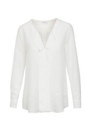 Seidensticker Schlupfbluse SEIDENSTICKER Schwarze Rose, Damen, Gr. XL(42), beige (ecru), 100% Viskose, unifarben, regular fit, V-Ausschnitt, Blusen Schlupfbluse, 1/