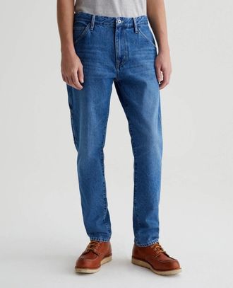 AG - Adriano Goldschmied AG Wells Carpenter Jeans Mens Blue Denim Wash Tapered Leg FROG485