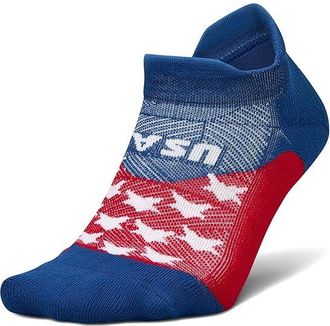 Feetures Elite Light Cushion No Show Tab No Show Socks Shoes Americana : LG (US Mens Shoe 9-12 - Womens Shoe 10-13), Nylon/Spandex