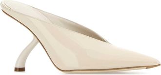 Ferragamo Womens Itaca Mule Heel Beige Calf