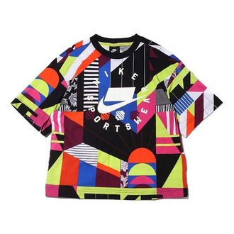 Nike (WMNS) Nike Sportswear Loose Fit Short Sleeve Multi AT0565-010