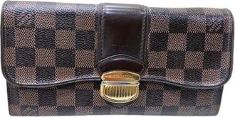 Louis Vuitton Pre-owned Wallets, female, Brown, Size: ONE SIZE Pre-owned Portefeuille Sistina Damier long wallet