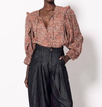 Cleobella Leila Blouse In Cecil Print