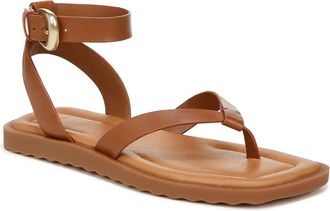 Vince Samuela J0073L1200 Thong Brown Leather Ankle Strap Sandal HAWK225