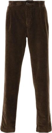 PESERICO Chocoladebruine Corduroy Broek - Heren - Slim Fit Broeken - Bruin - 2XL - Katoen - Broeken