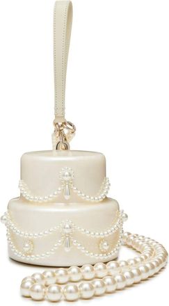 Simone Rocha pearl-embellished cake mini bag - women - Rayon/Viscose/Acrylic/Calf Leather - One Size - Neutrals