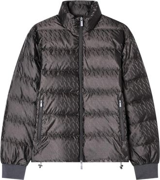 A|X Armani Exchange Fabric Jacket with Allover Logo - Heren - Winterjassen - Groen - S - Jassen