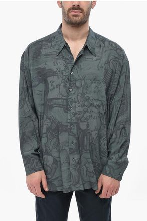 Magliano Casual Patterned Shirt with Italian Collar size Xl