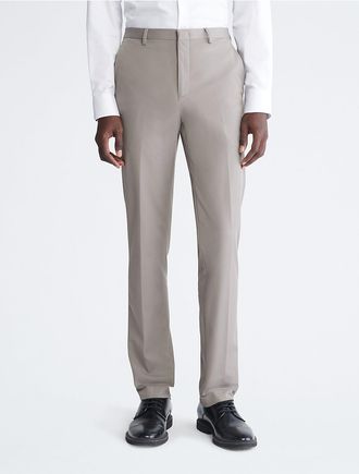 Calvin Klein Mens Slim Fit Suit Pants - Grey - 30W x 30L