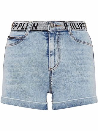 Philipp Plein Denim shorts - Blauw