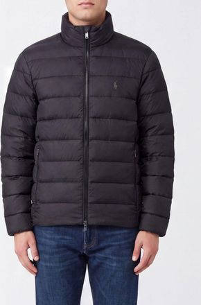 Polo Ralph Lauren Quilted Nylon Bomber Jacket with High Neck and Pony Logo