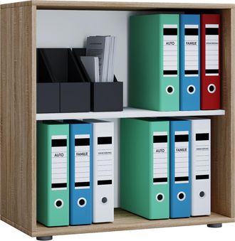 ebuy24 Estante De Madera Vcm De Pie Gabinete De Archivo De Ahorro De Espacio Dimensiones Aprox. B. 70 X Al. 74 X T. 37 Cm Estante Elegante De Pie Estante De 