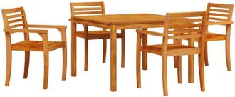 vidaXL Garden Dining Set 5 pcs Brown Solid acacia wood Vidaxl