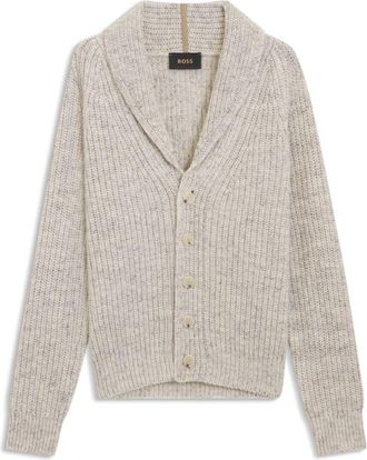 BOSS Knitted cardigan in cashmere and wool