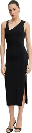 Patrizia Pepe Jersey Midi Jurk - Dames - Jurken - Zwart - Maat: L Jersey