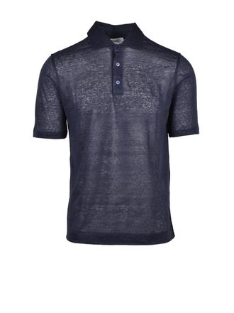 Cruciani Linen Polo Shirt - Blue