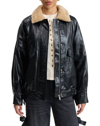 Avec Les Filles Effect Collar Jacket