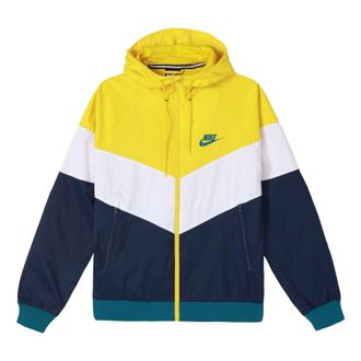 Nike Sportswear Windrunner Colorblock Casual hooded track Jacket Yellow DC4113-714