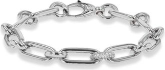 Pragnell Bracciale Mini Havana in oro bianco 18kt con diamanti - Argento
