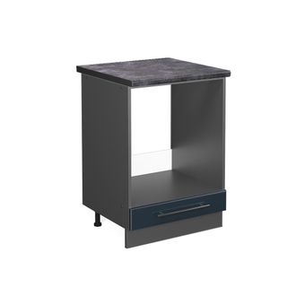 Vicco Armario Para Horno Empotrado Fame-line, Azul Oscuro Alto Brillo, 60 Cm, Et Antracita Vicco
