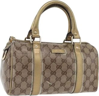 Gucci Pre-owned Handbags, female, Beige, Size: ONE SIZE Pre-owned Boston Bag