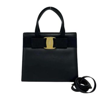 Ferragamo Pre-owned Handbag - Dames - Pre-owned - Zwart - Maat: ONE Size Leer