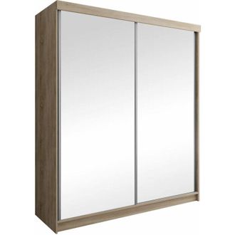 Mirjan24 Armario Dover 106, Roble Sonoma, 200x200x62cm, Puertas De Armario: Correderas, N&uacute;mero De Estantes: 9, Led