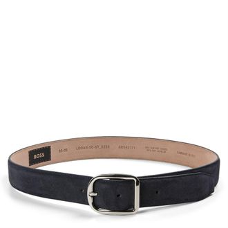 HUGO BOSS Accessories Sd St Sz35 10263437 01 Leather Belt Mens in Navy - Blue - Size 90 cm