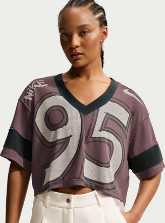 Nike Womens Nike Sportswear Oversized Cropped Jersey in Red | IQ0063-657