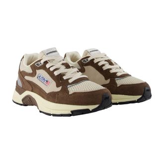 Autry Womens Hyperway Low Sneaker Brown Calfskin