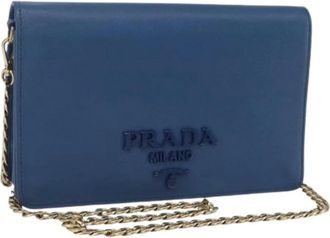 Prada Pre-owned Cross Body Bags, female, Blue, Size: ONE SIZE Pre-owned Vintage Cross Body Bag