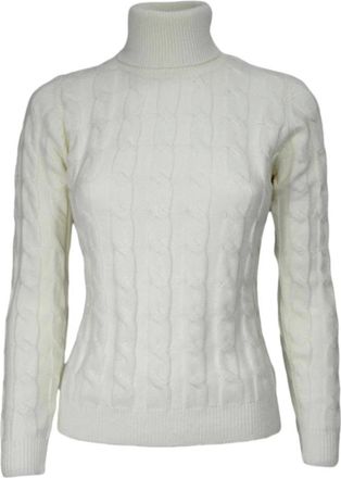 Cashmere Company Coltrui - Dames - Coltruien - Wit - XS - Wol - Truien & Vesten