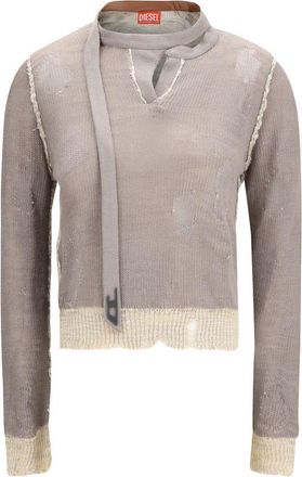 Diesel Gray Cotton Womens Sweatshirt